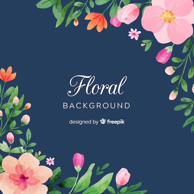 Download Free Watercolor Floral Background Svg Dxf Eps Png Die Cutting Vectors Photos And Psd Files Free Download