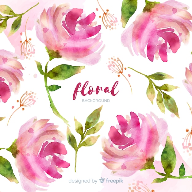 Watercolor floral background