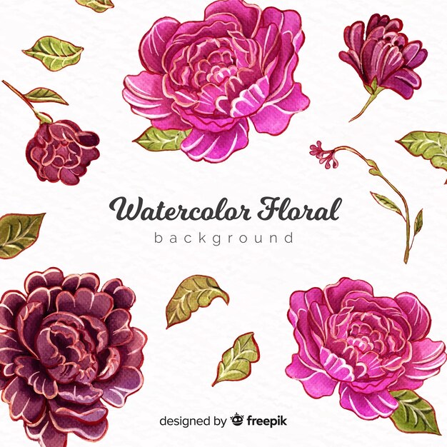 Watercolor floral background