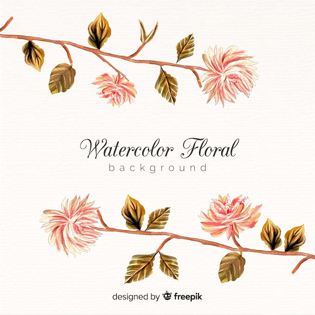 Free vector watercolor floral background