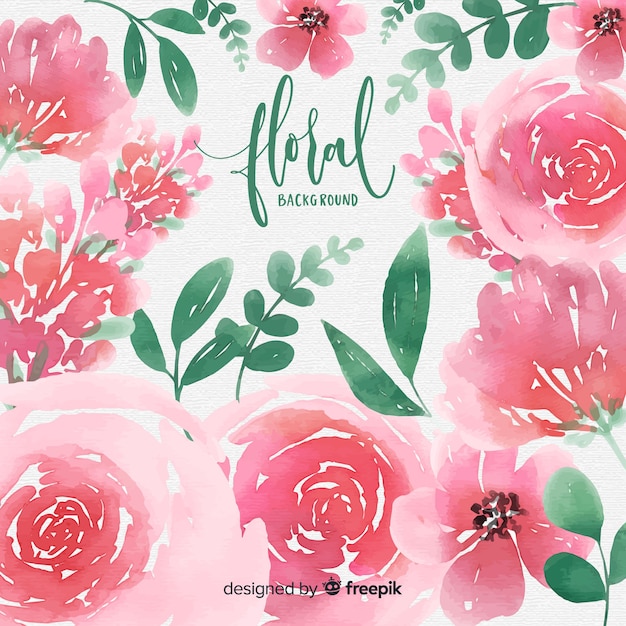 Watercolor floral background