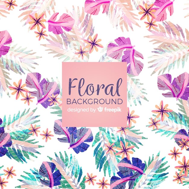 Watercolor floral background