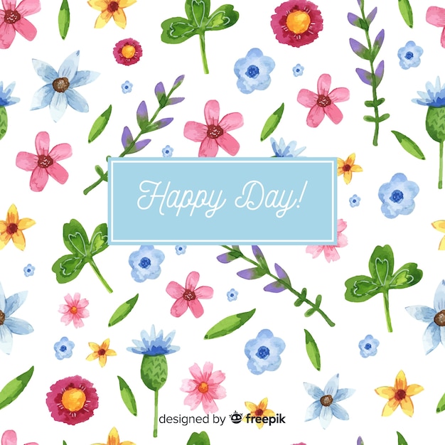 Watercolor floral background