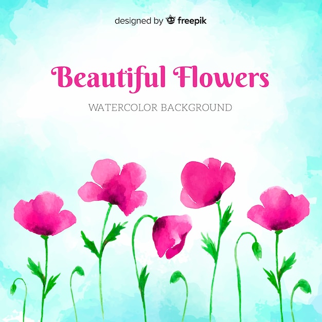 Watercolor floral background