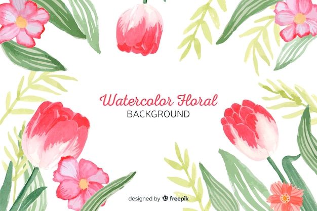 Watercolor floral background