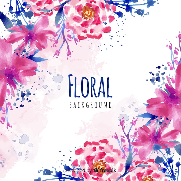 Watercolor floral background