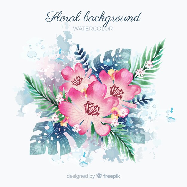 Watercolor floral background