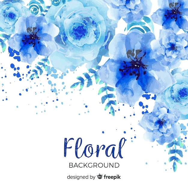 Watercolor floral background