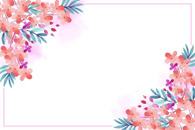 Watercolor floral background