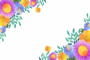 Free vector watercolor floral background