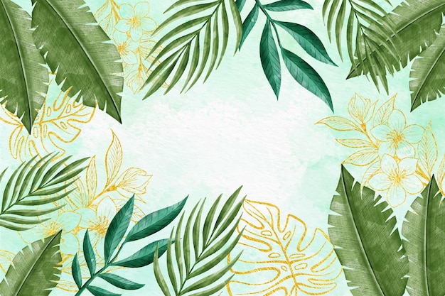 Free vector watercolor floral background