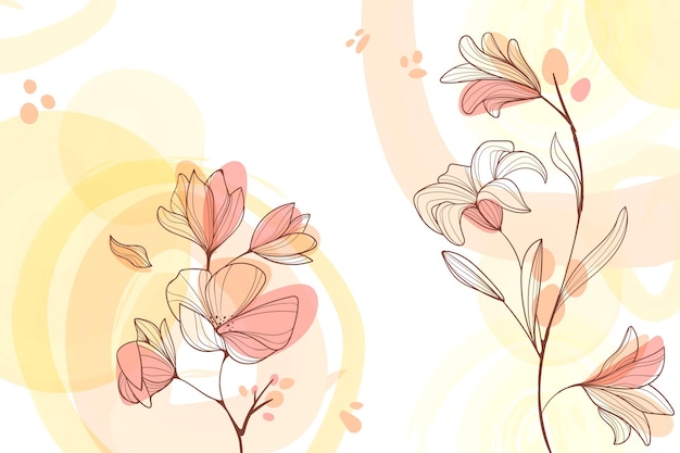 Free vector watercolor floral background