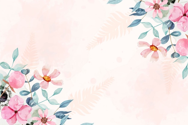 Watercolor floral background