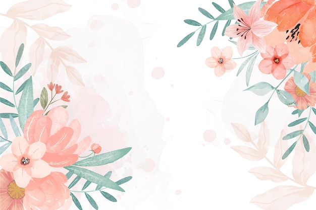 Watercolor floral background