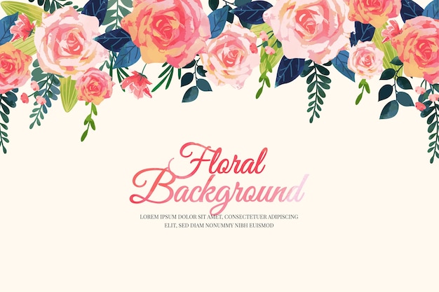 Free vector watercolor floral background