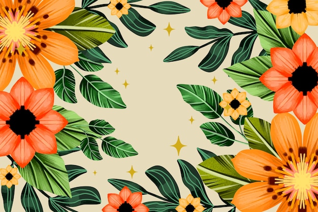 Free vector watercolor floral background