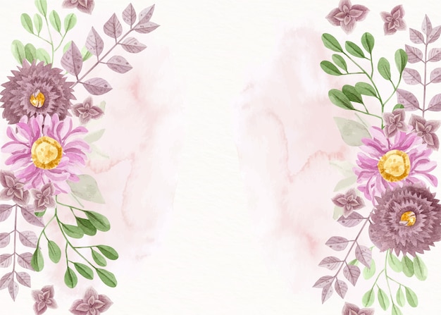 Free vector watercolor floral background