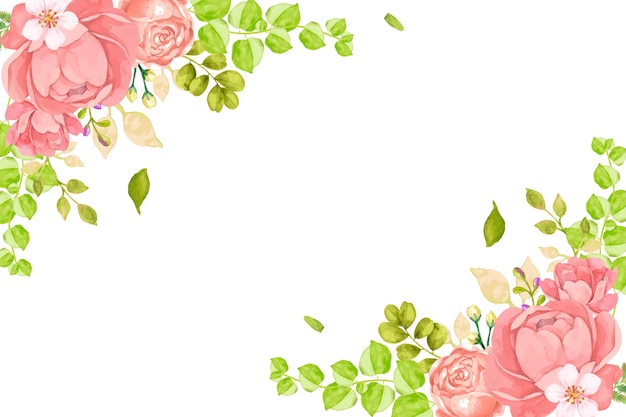 Free vector watercolor floral background