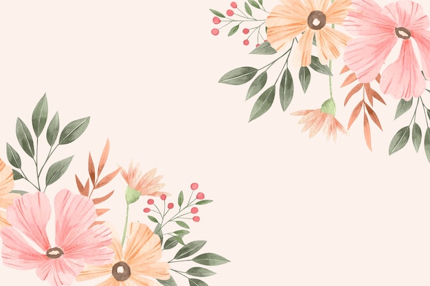 Watercolor floral background