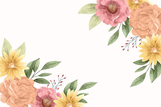 Watercolor floral background