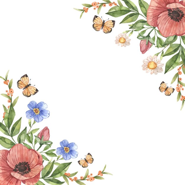 Watercolor floral background