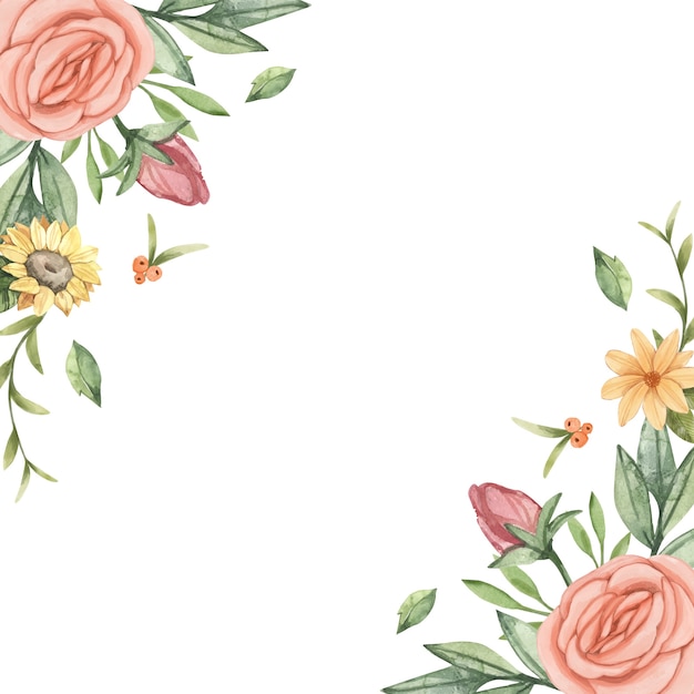 Free vector watercolor floral background