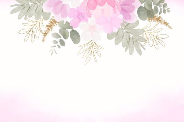 Free vector watercolor floral background