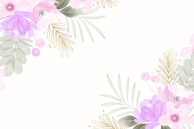 Free vector watercolor floral background