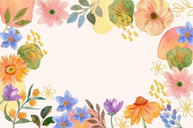 Watercolor floral background