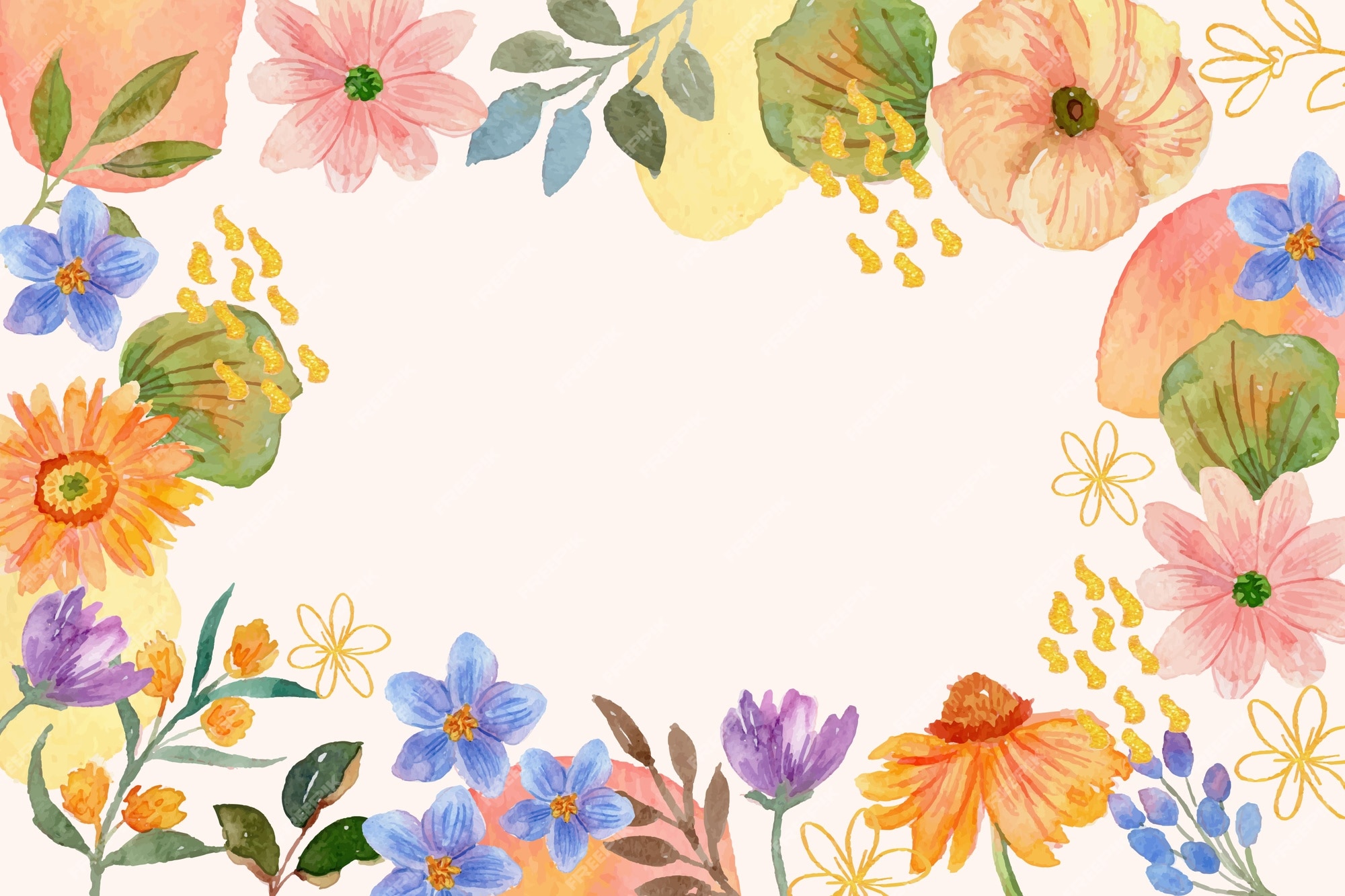 Free Vector | Watercolor floral background