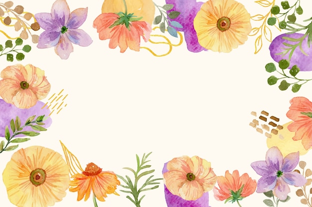 Watercolor floral background