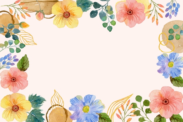 Free vector watercolor floral background