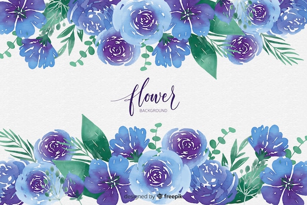 Watercolor floral background