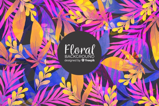 Watercolor floral background