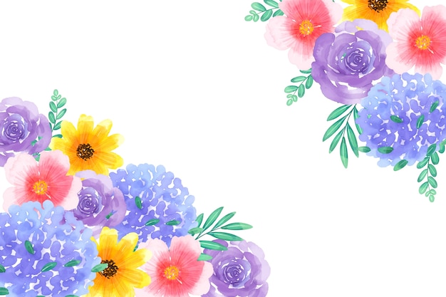 Watercolor floral background