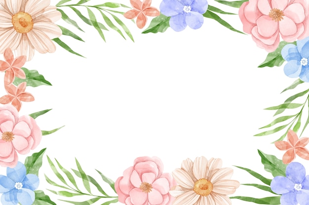 Watercolor floral background