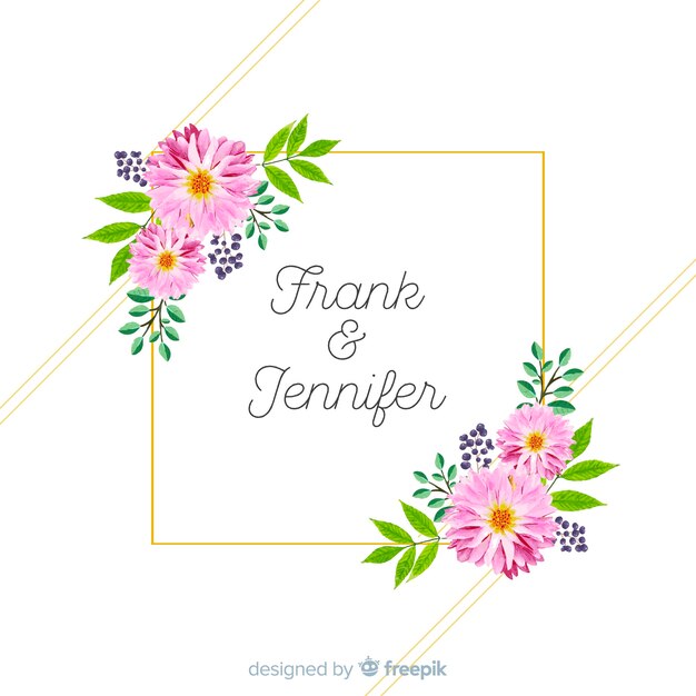 Watercolor floral background