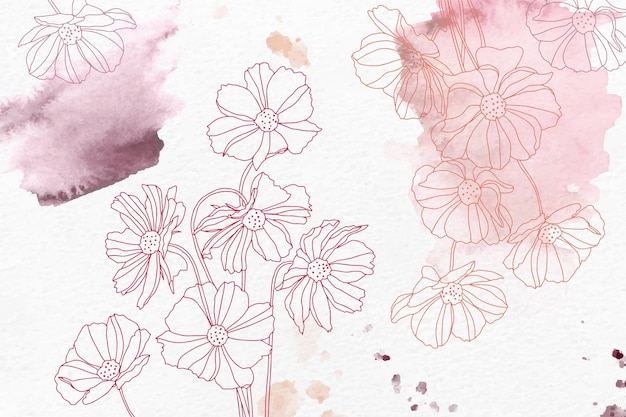 Free vector watercolor floral background