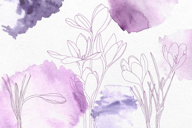 Watercolor floral background