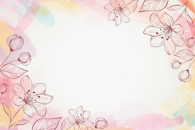 Free vector watercolor floral background