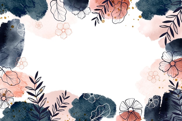 Watercolor floral background