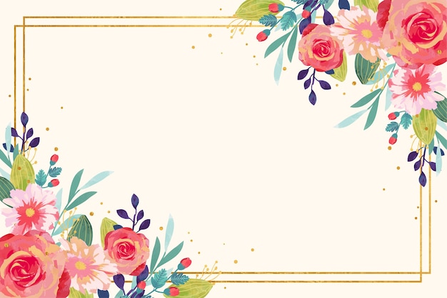 Watercolor floral background