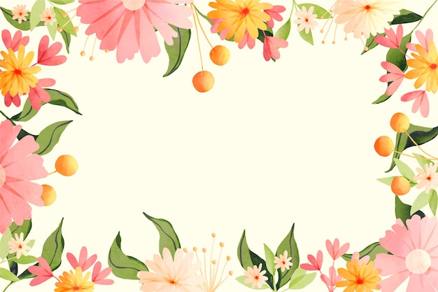 Free vector watercolor floral background