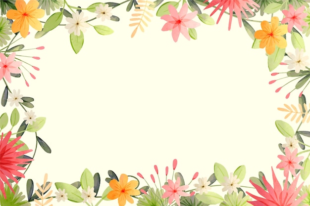 Free vector watercolor floral background