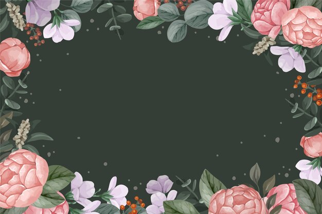 Watercolor floral background