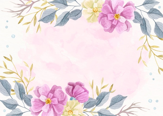 Free vector watercolor floral background