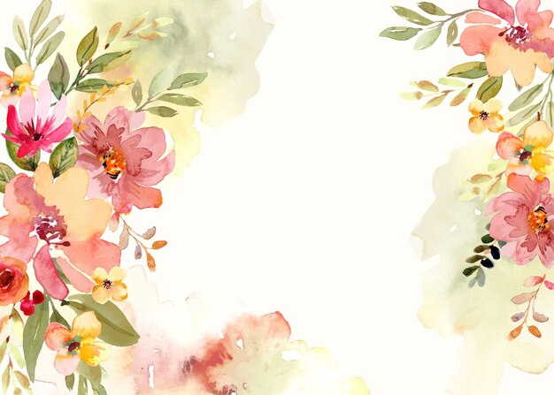 Watercolor floral background