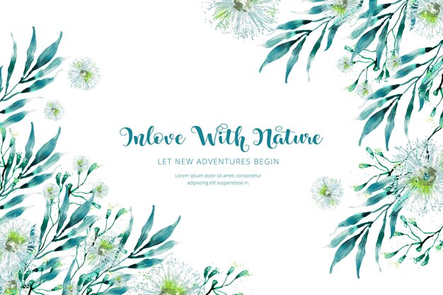 Watercolor floral background 