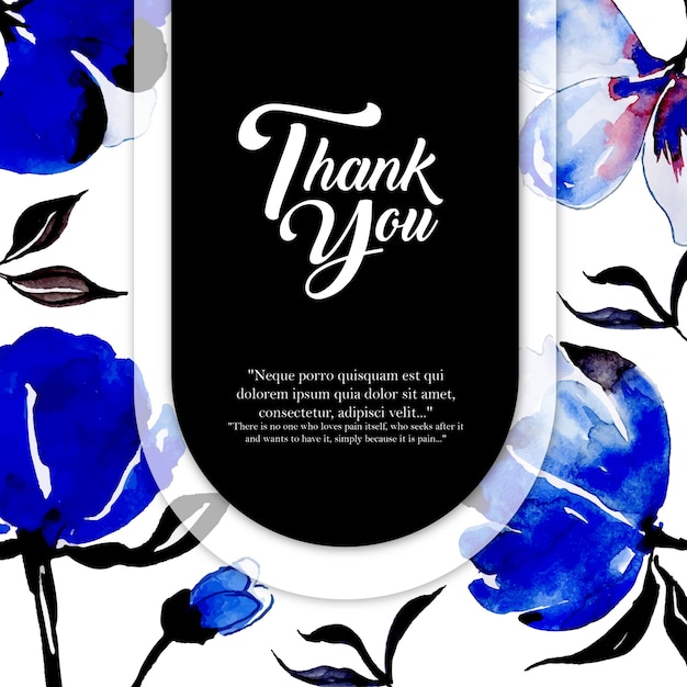 Free vector watercolor floral card