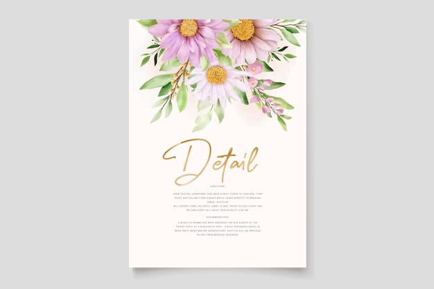 Free vector watercolor floral christmas card